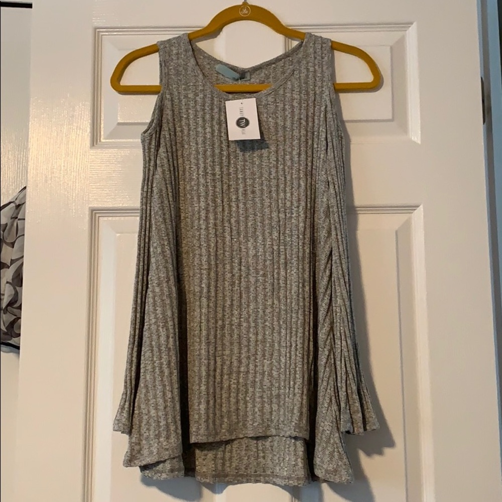 Grey Off the shoulder blouse